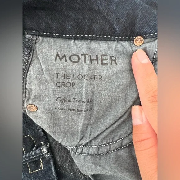 Mother Denim The Looker Crop in Coffee Tea or Me Size l - Picture 7 of 9